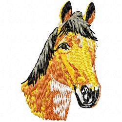Horses Embroidery Design 12